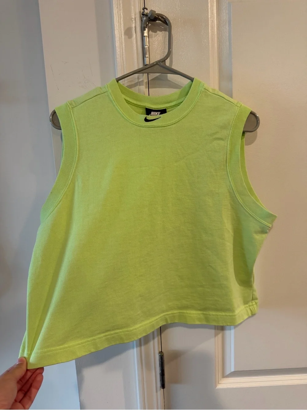 Nike Women's Neon Lime Muscle Tank Crop